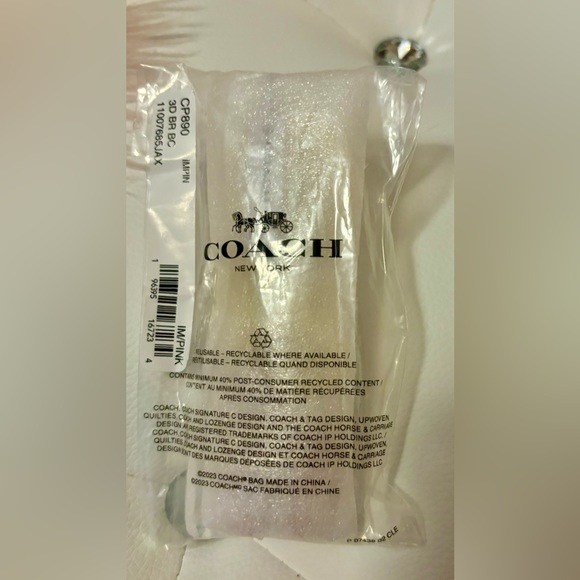 NEW Coach Pink Gold Metal & Enamel Bear Purse/Bag Charm/Keychain/Key Fob - Picture 6 of 8